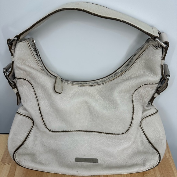 White Michael Kors Leather Shoulder Bag - Picture 1 of 16